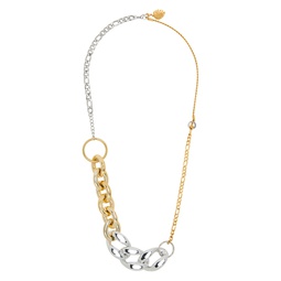 Gold   Silver Materialmix Necklace 232852M145001