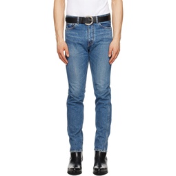 Blue Tapered Jeans 232864M186001