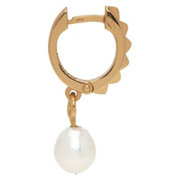 SSENSE Exclusive Gold Pearl Single Earring 232883M144002