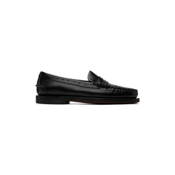 Black Dan Perforated Loafers 232885F121008