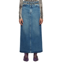 Blue Y Belt Maxi Skirt 232893F093001