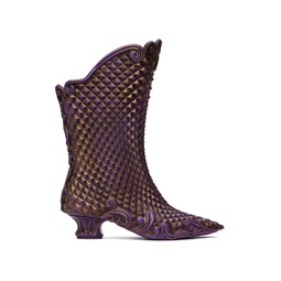Purple   Gold Melissa Edition Court Boots 232893F114003