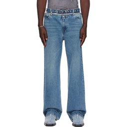 Blue Y Belt Jeans 232893M186016