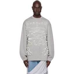 Gray Paris Best Patch Sweatshirt 232893M204001