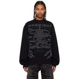 Black Graphic Sweatshirt 232893M204008