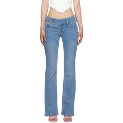 Blue Belted Jeans 232897F069000