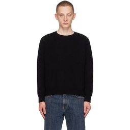 Black Raglan Sweater 232902M201002