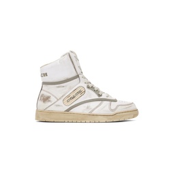 White Distressed Sneakers 232903M236004