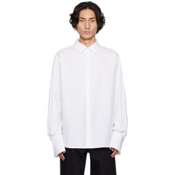 White Spliced Sinder Shirt 232905M192008