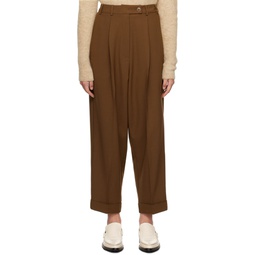 Brown Tailoring Trousers 232909F087001