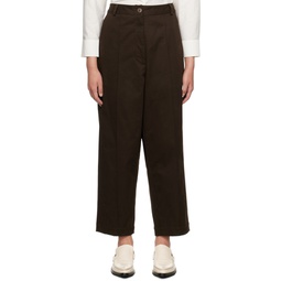 Brown Seam Trousers 232909F087012