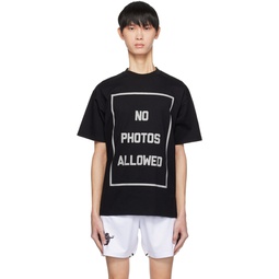 Black No Photos Allowed T Shirt 232914M213007