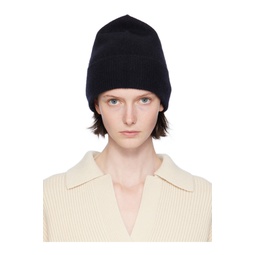 Navy Brushed Cashmere Beanie 232936F014001