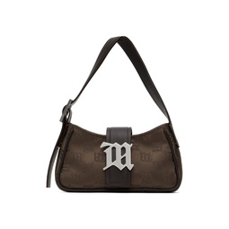 Brown Nylon Monogram Mini Shoulder Bag 232937F048019