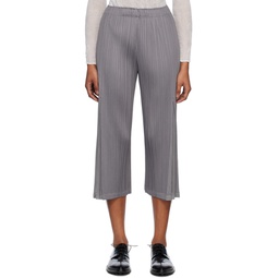 Gray Flick Trousers 232941F087023