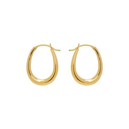 Gold Tiny Egg Hoop Earrings 232942F022015