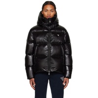 Black Quilted Down Jacket 232951M178000