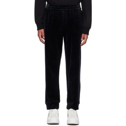 Black Embroidered Track Pants 232951M190008