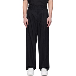 Black Pleated Trousers 232951M191000