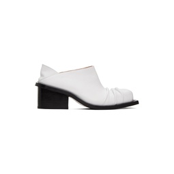 SSENSE Exclusive White Convertible Chunky Heel Mules 232953F121000