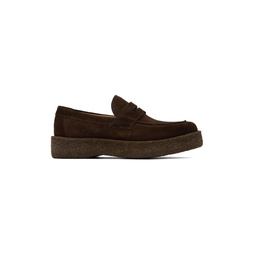 Brown Strap Loafers 232961M231006