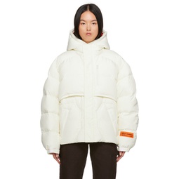 Off White Hooded Down Jacket 232967F061002