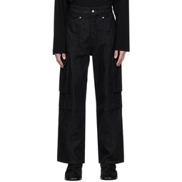 Black Cargo Pocket Jeans 232984M186001
