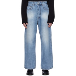 Blue Extra Wide Jeans 232984M186004