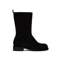 Black Suede Ankle Boots 232984M223000