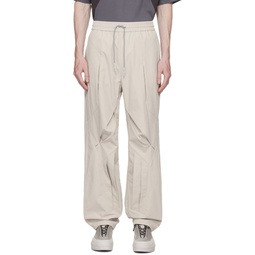 Gray Tight End Trousers 232985M191016