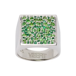 Green   White Gold The Multi Square Signet Ring 232999M147004