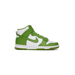 White   Green Dunk High Retro Sneakers 241011M236036