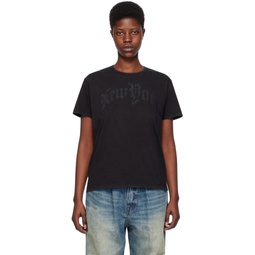 Black New York Boy T Shirt 241021F110000