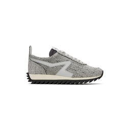Gray Retro Runner Sneakers 241055F128002