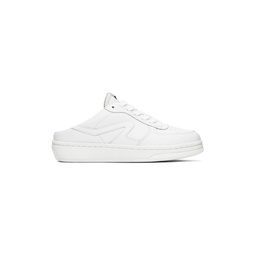 White Retro Court Mule Sneakers 241055F128013