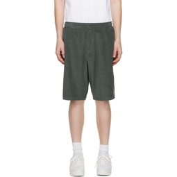 Green Piping Shorts 241055M193001