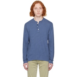 Blue Classic Flame Henley 241055M211000