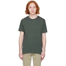 Green Classic Flame T Shirt 241055M213009