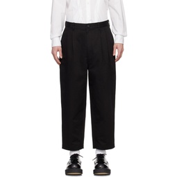Black Pleated Trousers 241057M191006