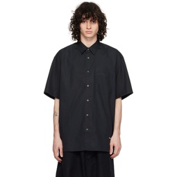 Black Patch Pocket Oversized Shirt 241057M192005