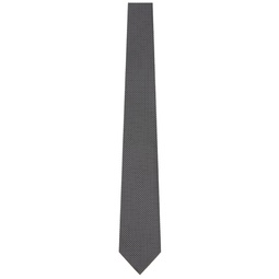 Black   White Jacquard Tie 241076M158005
