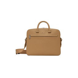 Beige Ray Faux Leather Briefcase 241085M167018