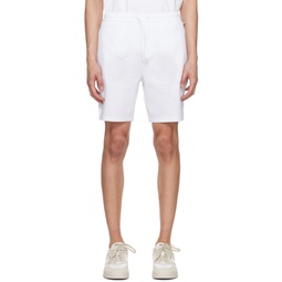 White Embroidered Shorts 241085M193024