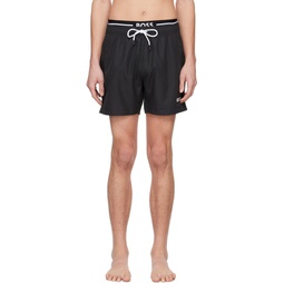 Black Printed Swim Shorts 241085M208021