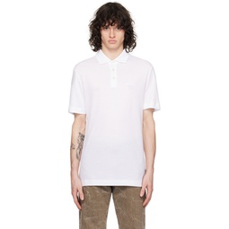White Embroidered Polo 241085M212071
