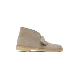 Taupe Suede Desert Boots 241094M224009