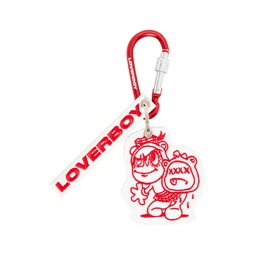 White   Red Character Keychain 241101M148001