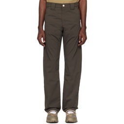 Brown Curved Trousers 241108M191007