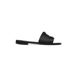 Black Rubber Sandals 241111F124007