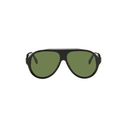 Black Aviator Sunglasses 241111M134001